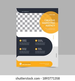 Diseño de plantilla de volante profesional corporativo en vectores
