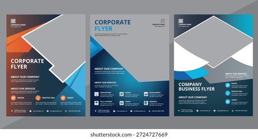 Plantilla de folletos corporativos de Profesional diseñada para promociones comerciales, anuncios de empresas, campañas de marketing y eventos corporativos. Diseño limpio, tipografía moderna y diseño totalmente editable adecuado para múltiples industrias y uso profesional.
