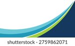Professional corporate header design with flowing geometric swooshes, perfect for business presentations and brochures.