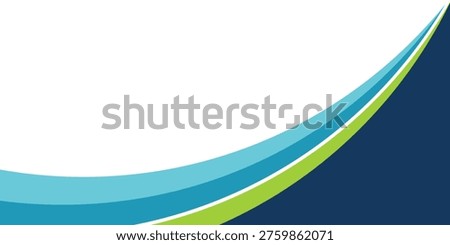 Professional corporate header design with flowing geometric swooshes, perfect for business presentations and brochures.