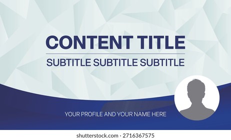 Diseño de encabezado Corporativa de Profesional con fondo de polígono y espacio de Perfil