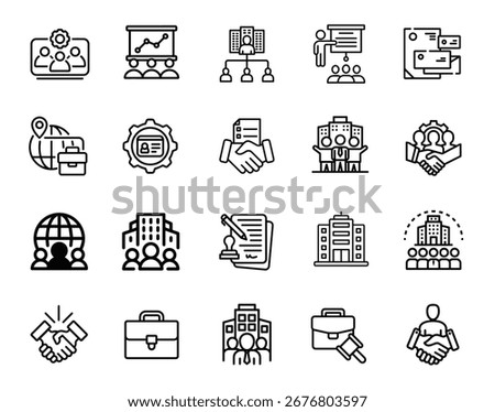 Professional Corporate Icon Vector Pack.Clean, Modern,Perfect for Business,Marketing Projects.