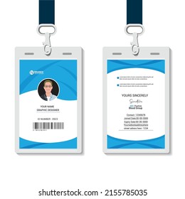 professional corporate id card template