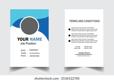 professional corporate id card template