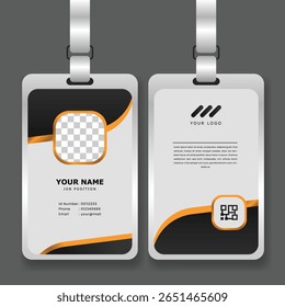 professional corporate id card template with mockup
