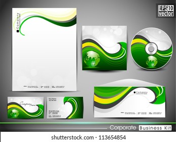 Professional Corporate Identity kit or business kit with artistic, abstract colorful design for your business includes CD Cover, Business Card, Envelope and Letter Head Designs in EPS 10 format.