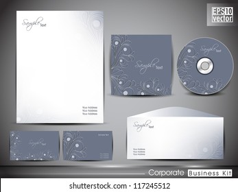 Professional Corporate Identity Kit Or Business Kit For Your Business Includes CD Cover, Business Card, Envelope And Letter Head Designs. EPS 10.