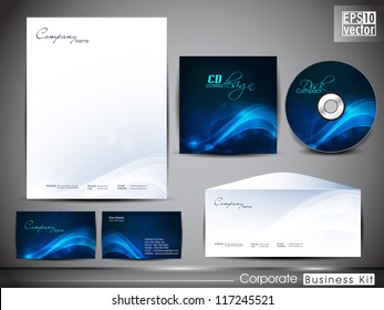 Professional corporate identity kit or business kit for your business includes CD Cover, Business Card, Envelope and Letter Head Designs. EPS 10.