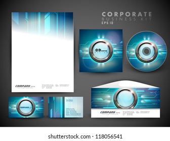 Le kit professionnel d'identité d'entreprise ou le kit professionnel pour votre entreprise comprend le Couverture de CD, la carte de visite, les conceptions d'enveloppes et de papier en format EPS10.