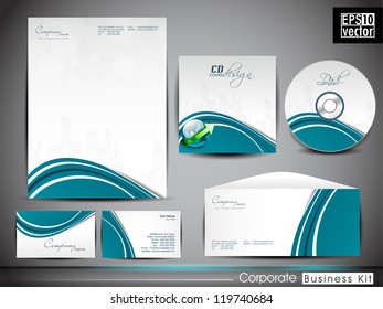 Professional corporate identity kit or business kit for your business includes CD Cover, Business Card, Envelope and Letter Head Designs in EPS 10 format.