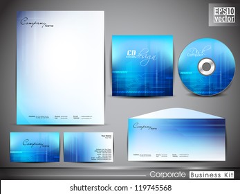 Professional corporate identity kit or business kit for your business includes CD Cover, Business Card, Envelope and Letter Head Designs in EPS 10 format.