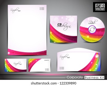 Professional corporate identity kit or business kit for your business includes CD Cover, Business Card, Envelope and Letter Head Designs in EPS 10 format.