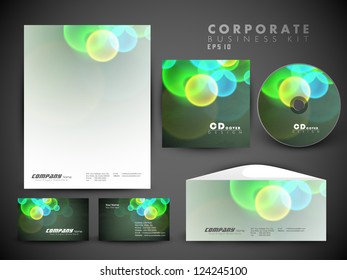 Professional corporate identity kit or business kit for your business includes CD Cover, Business Card, Envelope and Letter Head Designs.  EPS 10.
