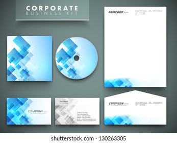 Professional corporate identity kit or business kit for your business includes CD Cover, Business Card, Envelope and Letter Head Designs. EPS 10.