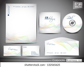 Professional corporate identity kit or business kit for your business includes CD Cover, Business Card, Envelope and Letter Head Designs. EPS 10.