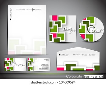 Professional corporate identity kit or business kit for your business includes CD Cover, Business Card, Envelope and Letter Head Designs. EPS 10.