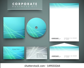 La trousse professionnelle d'identité d'entreprise ou le kit d'affaires pour votre entreprise comprend la couverture de CD, la carte de visite, l'enveloppe et les conceptions d'en-têtes de lettres. 