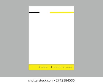 A professional corporate identity layout featuring a blank vector business card template on an empty paper sheet for your office document design and web banner message