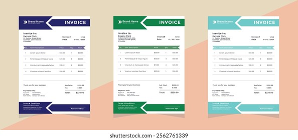 Professional Corporate Invoice Template 03