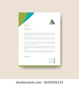 Professional Corporate Letterhead Design – A4 Size, Fully Customizable Vector Template