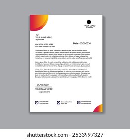 Professional Corporate Letterhead Design Template