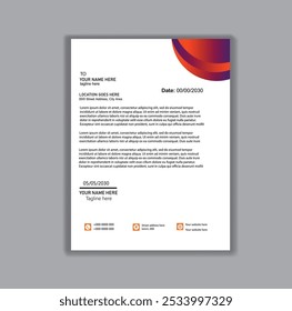 Professional Corporate Letterhead Design Template