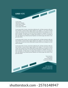 Professional Corporate Letterhead Design Template – Modern and Clean Business Stationery Layout