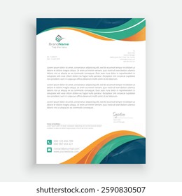 Professional Corporate Letterhead pad Layout Template.
