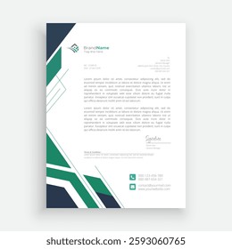Professional Corporate Letterhead pad Layout Template.