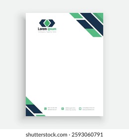 Professional Corporate Letterhead pad Layout Template.
