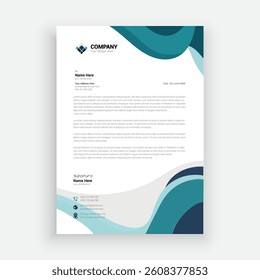 Professional Corporate Letterhead pad Layout Template.
