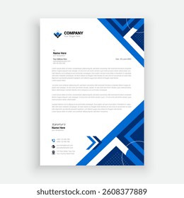 Professional Corporate Letterhead pad Layout Template.