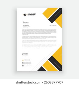 Professional Corporate Letterhead pad Layout Template.