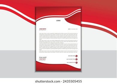 Professional corporate letterhead template design .