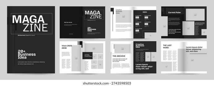 Professional Corporate Magazine Layout  A4  Business Brochure Template  Multipurpose Design