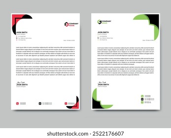 Design de modelo profissional corporativo mínimo Letterhead para publicidade Layout de perfil da empresa, Design Letterhead, limpo e pronto para impressão
