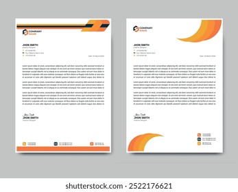 Design de modelo profissional corporativo mínimo Letterhead para publicidade Layout de perfil da empresa, Design Letterhead, limpo e pronto para impressão
