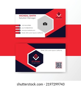 Professional corporate minimalist modern simple business card Design

