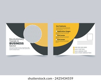 Professional Corporate Modern business post card template design.
