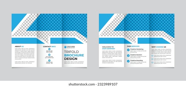 Professional corporate modern business trifold brochure design template for your company