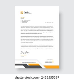 Professional corporate modern letterhead design, creative modern letter head design template