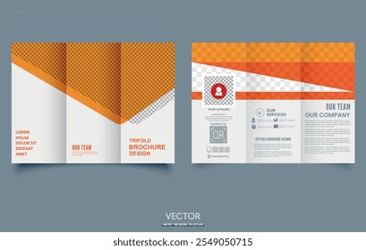 Professional corporate modern minimal business trifold brochure design. For printing