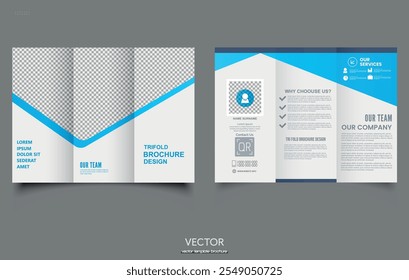 Professional corporate modern minimal business trifold brochure design. For printing