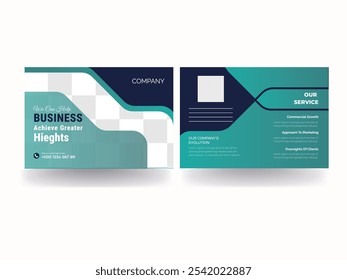 Ilustração de design simples e limpo do modelo de projeto corporativo profissional do cartão postal