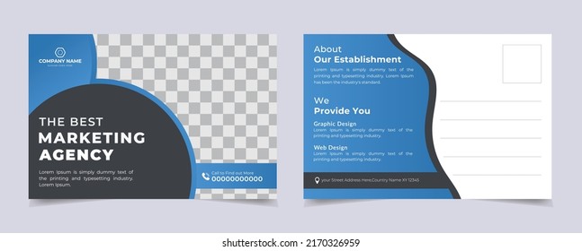 Professional Corporate Postcard  Design Layout For Your Business or agency And Printing.