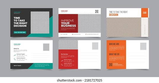 Professional Corporate Postcard Design Vector Template, Modern Postcard Layout Design for Business, Stunning Vector Postcard Template For Multipurpose, Vector Postcard with Creative Element