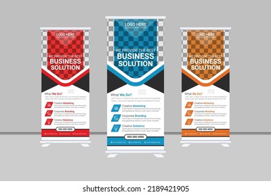 Professional corporate roll up banner template