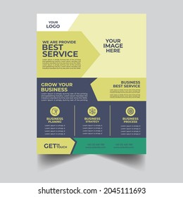 Professional corporate template vector design for Flyer. Easy to use and edit.
