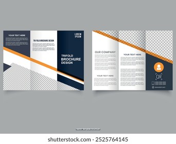 Professional corporate trifold brochure template design