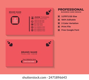 Professional Corporate Two Sided Business Card Design 

Project. Elegant Color Creative and Outstanding Business Card 

Design. Corporate Business Card with Creative Design and 

Elegant Color.